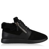 Giuseppe Zanotti Suede Fur Mid Top Trainers