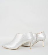 Silver Diamanté Embellished Shoe Boots New Look