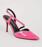 Bright Pink Patent Stiletto Court Shoes New Look
