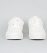 White Leather-Look Trainers New Look Vegan