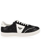 Emporio Armani Glitter Logo Trainers