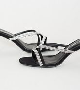 Black Suedette Diamanté Strap Mules New Look Vegan