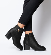 Office Attract-ankle Strap Boot BLACK WITH OFFICE BRANDED CHARM