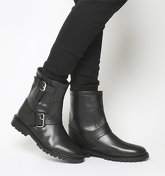 Office Ammunition- Biker Boot BLACK LEATHER