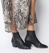 Office Altered- Western Zip Boot BLACK LEATHER SNAKE RAND