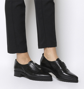 Office Foster Zip Front Cleated Shoe BLACK LEATHER
