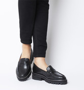 Office Ferocious Chunky Cleated Loafer BLACK LEATHER
