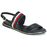 Tommy Hilfiger  FLAT SANDAL CORPORATE RIBBON  women's Sandals in Black