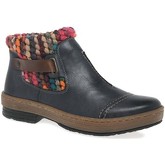 Rieker  Rambler Womens Knit Panel Ankle Boots  women's Mid Boots in Blue