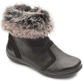 Padders  Clarinet Womens Leather Faux Fur Zip Ankle Boots  women's Snow boots in Black