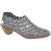 Rieker  Sina Leather Woven Heeled Shoes  women's Sandals in Blue