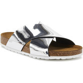 Tower London  Mimosa Womens Silver Metallic Slides  women's Sandals in Silver