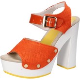 Suky Brand  sandals textile patent leather AC802  women's Sandals in Orange