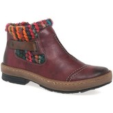Rieker  Rambler Womens Knit Panel Ankle Boots  women's Mid Boots in Red