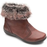 Padders  Clarinet Womens Leather Faux Fur Zip Ankle Boots  women's Snow boots in Brown
