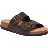 Woolovers  Bavaria Waxy Flat Buckle Sandals  women's Mules / Casual Shoes in Brown