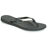 Havaianas  SLIM METALLOGO AND CRYSTAL  women's Flip flops / Sandals (Shoes) in Black