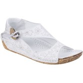 Riva Di Mare  Arlo Leather Womens Low Wedge Sandal  women's Sandals in White