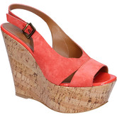 Jeannot  wedges corallo suede AG433  women's Sandals in Red