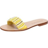 Eddy Daniele  sandals textile pearls aw452  women's Sandals in Yellow