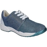 Francescomilano  sneakers light blue textile BZ966  women's Shoes (Trainers) in Blue