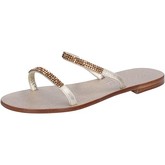 Eddy Daniele  sandals platinum leather bronze swarovski aw678  women's Sandals in Other