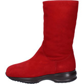 Hogan  Ankle boots Suede  women's Low Ankle Boots in Red