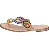 Eddy Daniele  sandals leather pearls av409  women's Sandals in Multicolour