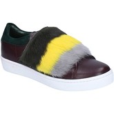 Islo  sneakers burgundy leatherfur BZ212  women's Shoes (Trainers) in Multicolour