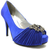 Haute Couture  courts elettrico satin strass at389  women's Court Shoes in Blue