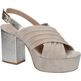 Le Marine  sandals suede platinum leather BZ491  women's Sandals in Beige