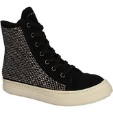 Twin Set  TWIN-SET sneakers suede strass AE840  women's Shoes (High-top Trainers) in Black