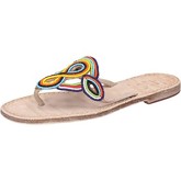 Eddy Daniele  sandals leather pearls av408  women's Sandals in Multicolour