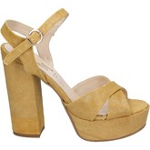 Geneve Shoes  sandals textile BZ892  women's Sandals in Yellow