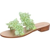 Eddy Daniele  sandals satin pearls av396  women's Sandals in Green