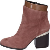 Hogan  Ankle boots Suede Leather  women's Low Ankle Boots in Brown