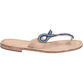 Eddy Daniele  sandals leather pearls as177  women's Flip flops / Sandals (Shoes) in Blue