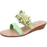 Eddy Daniele  sandals suede pearls aw99  women's Sandals in Green