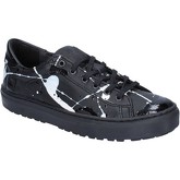 Date  sneakers leather patent leather AB561  women's Shoes (Trainers) in Black