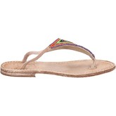 Eddy Daniele  sandals leather pearls AS93  women's Flip flops / Sandals (Shoes) in Multicolour