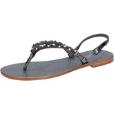 Eddy Daniele  sandals dark leather swarovski AX922  women's Sandals in Grey