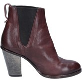 Moma  ankle boots burgundy leather BY666  women's Low Ankle Boots in Red