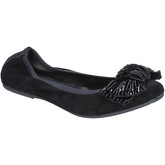 Crown  ballet flats suede AJ110  women's Shoes (Pumps / Ballerinas) in Black