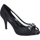 Top Women  courts textile satin AM863  women's Court Shoes in Black