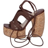 PALOMA BARCELÓ  sandals leather  women's Sandals in Brown