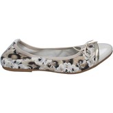 Crown  ballet flats patent leather textile BZ939  women's Shoes (Pumps / Ballerinas) in Beige