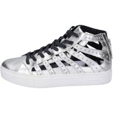 Crime London  Sneakers Leather  women's Shoes (High-top Trainers) in Silver