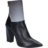 Gianni Marra  ankle boots leather textile BY766  women's Low Ankle Boots in Black