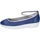 Hogan  Ballet flats Suede Patent leather  women's Shoes (Pumps / Ballerinas) in Blue