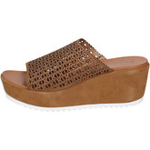 Femme Plus  Sandals Suede Strass  women's Mules / Casual Shoes in Brown